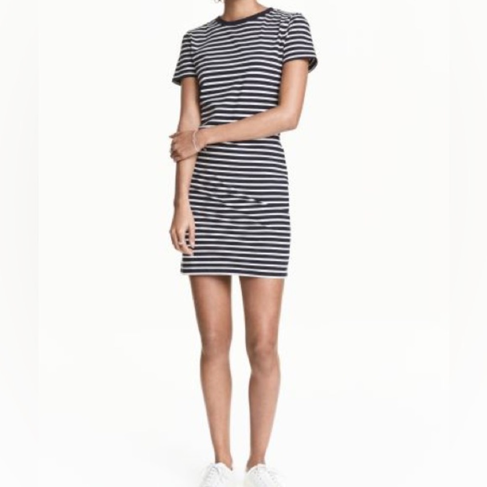 H&M Stripped Jersey Tshirt Dress
